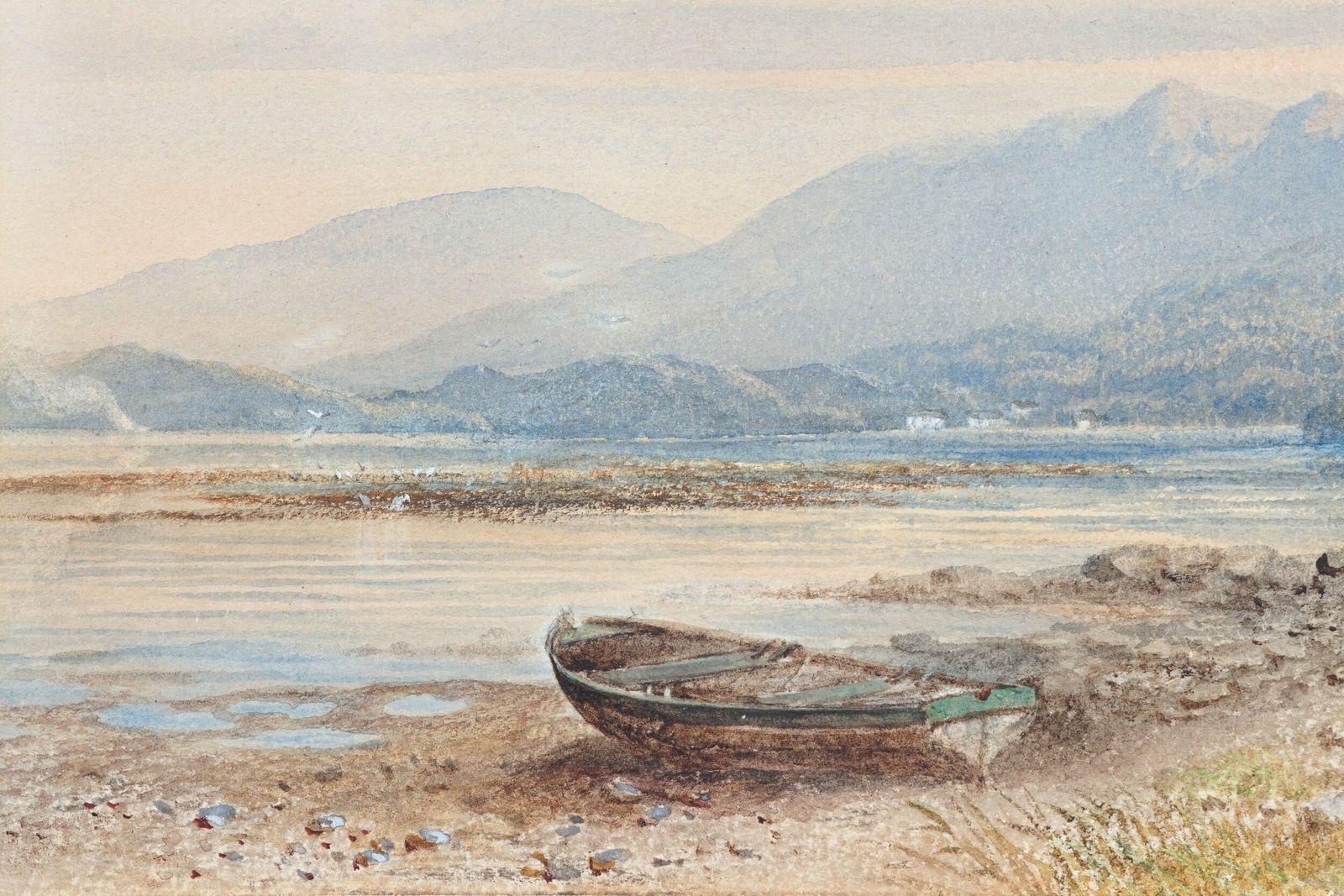 Lake View Of Snowdonia Watercolour By Cornelius Pearson 1868 photo Art