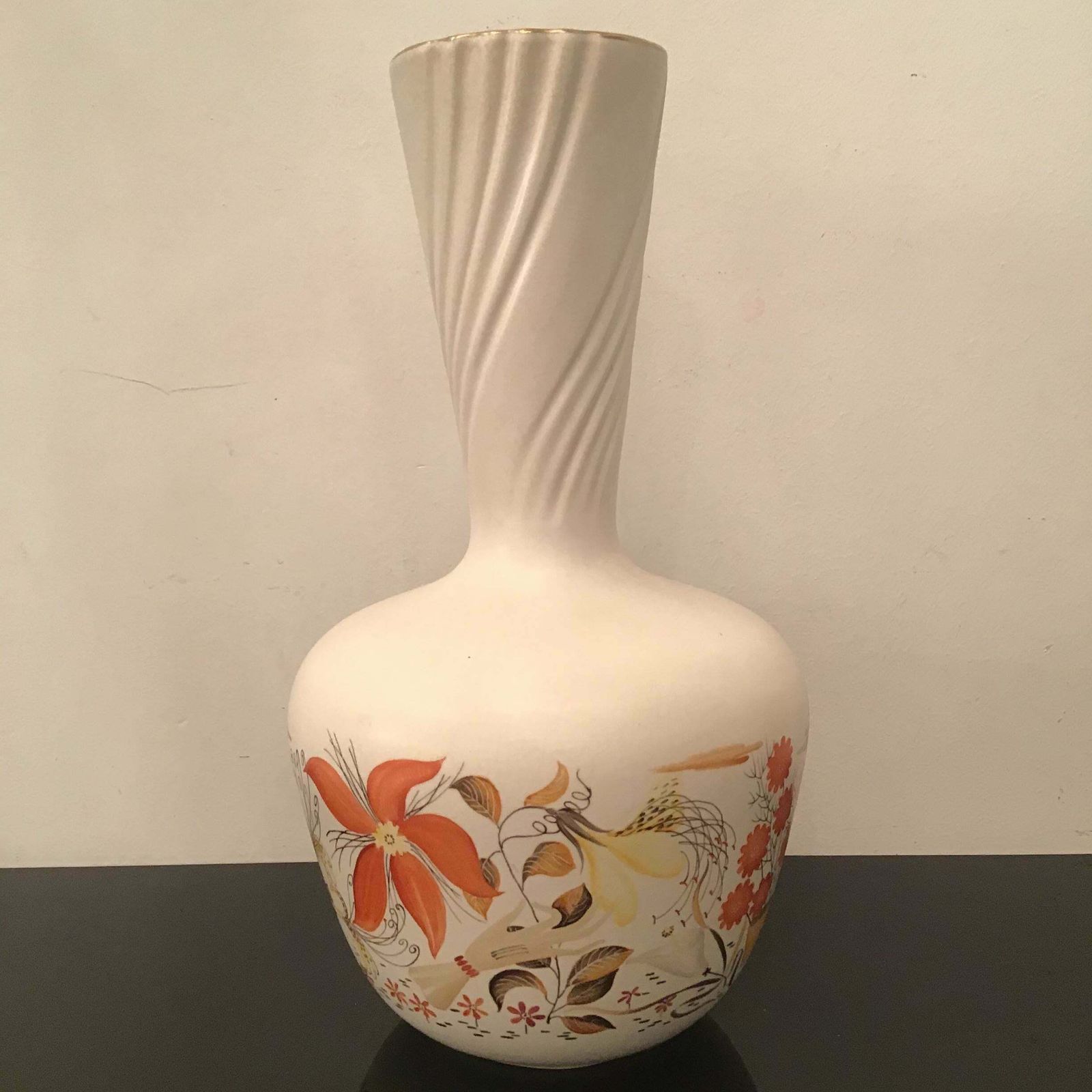 Richard Ginori “Giovanni Gariboldi “ Ceramic Vase 1950 Italy photo vintage