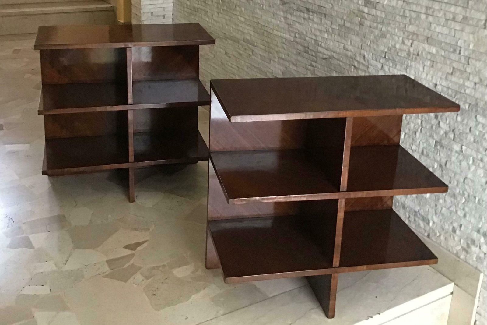 photo for sale Osvaldo Borsani Etagere/Bedside/Bookcase Wood 1940 Italy
