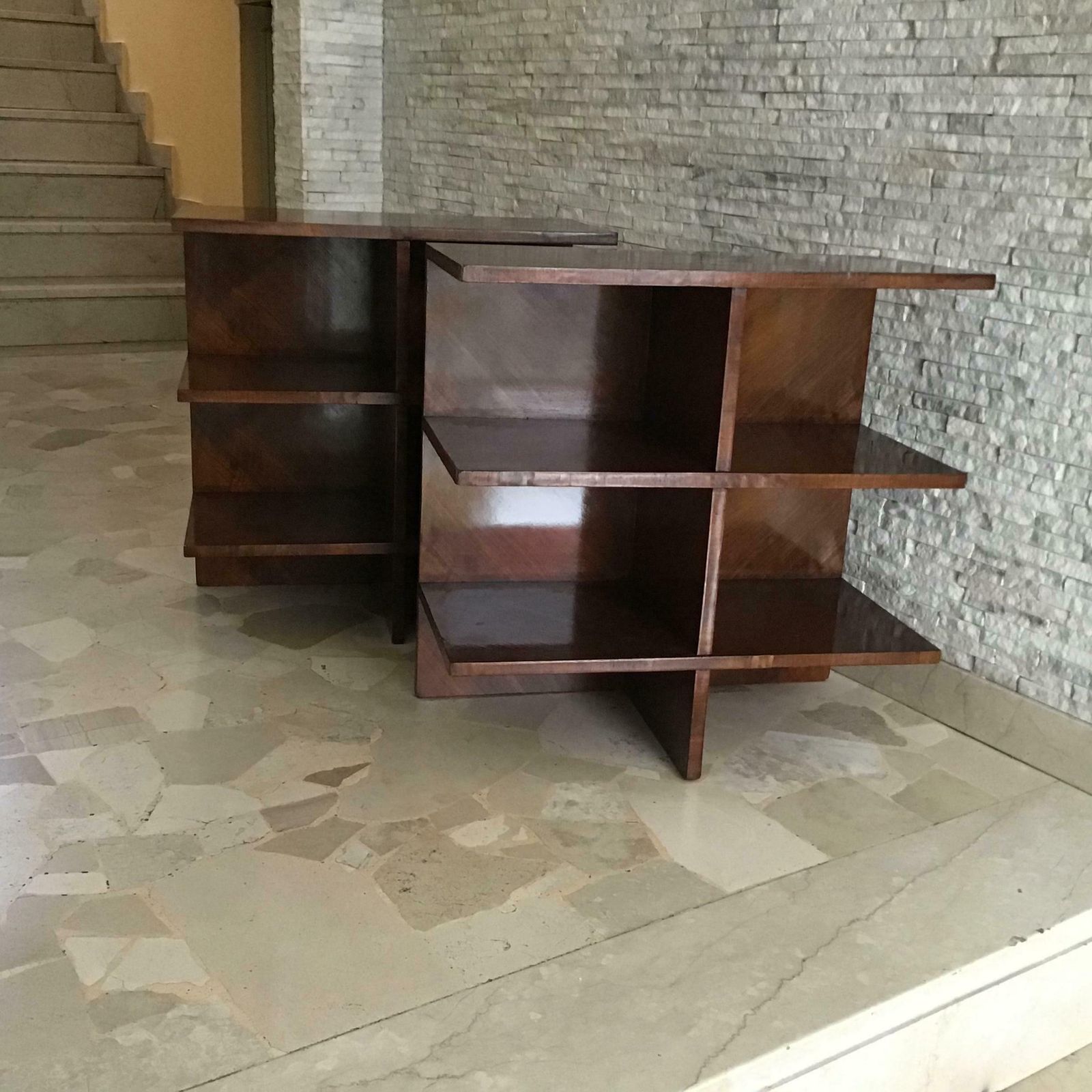 5434.0 Osvaldo Borsani Etagere/Bedside/Bookcase Wood 1940 Italy photo