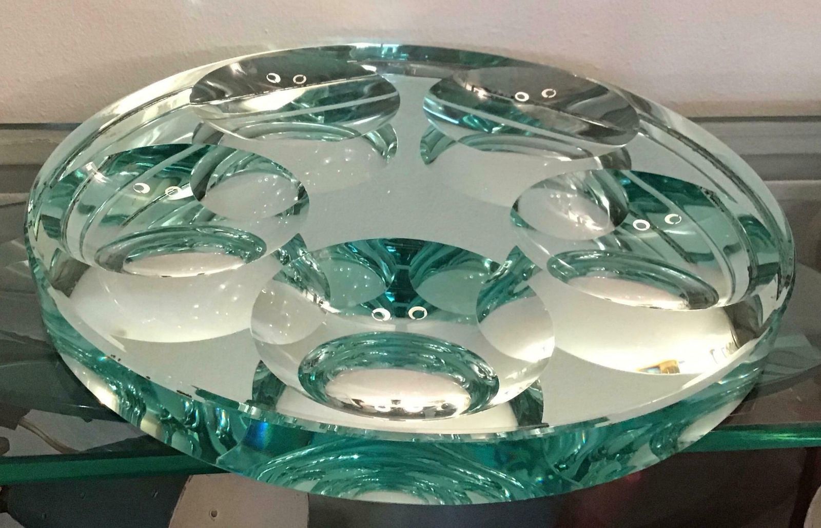 Fontana Arte Ashtray/Empty Pockets Ground Glass, 1960, Italy photo furniture