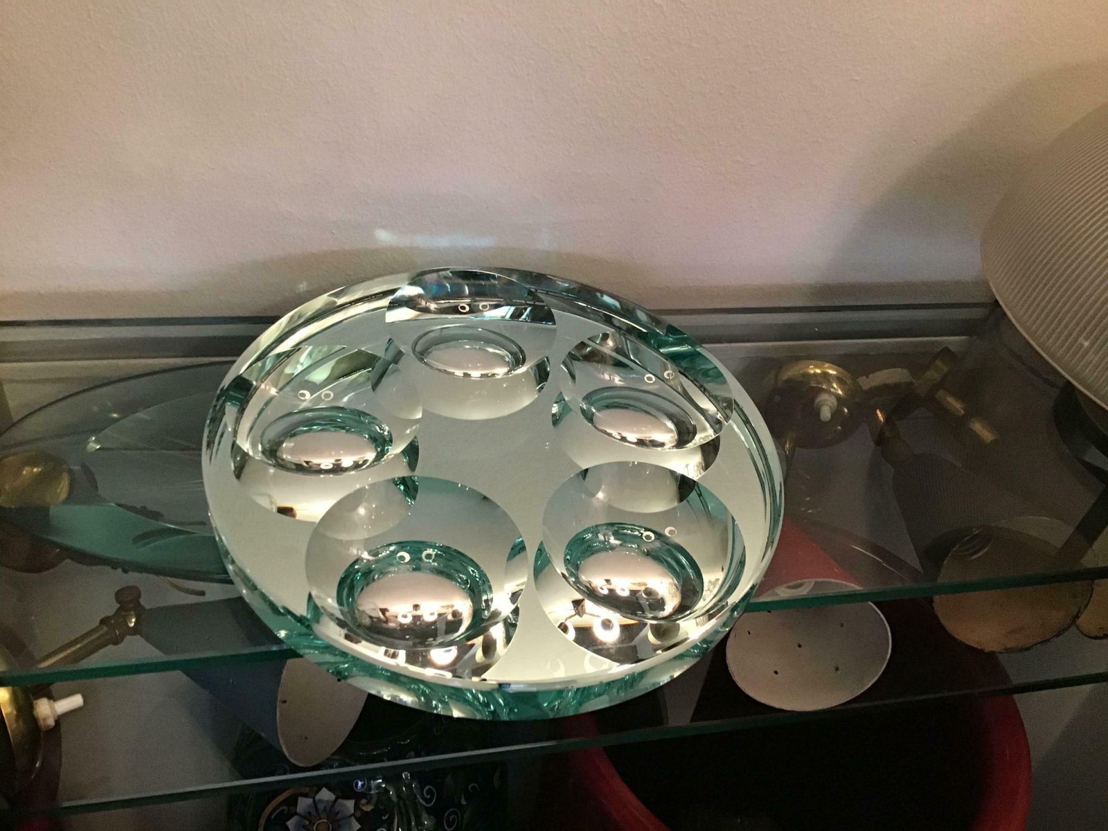 Fontana Arte Ashtray/Empty Pockets Ground Glass, 1960, Italy photo Home Decor