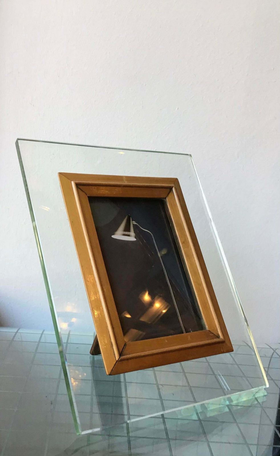 photo furniture Fontana Arte Frame Glass Wood, 1950, Italy