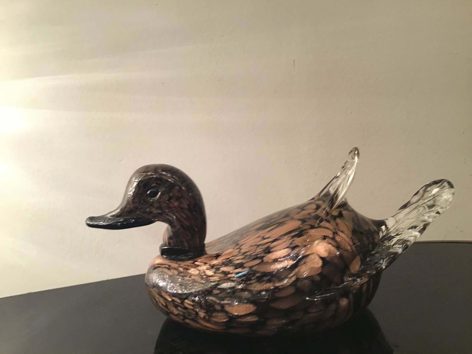 Seguso Murano Glass Gold “Papera” 1950 Italy photo for sale