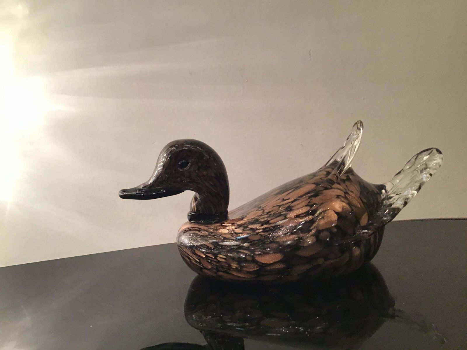 1630.0 Seguso Murano Glass Gold “Papera” 1950 Italy photo