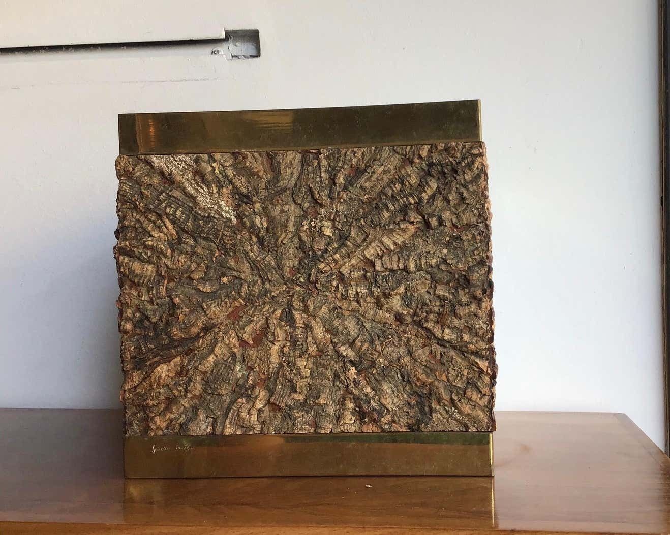 Gabriella Crespi Brass Cork Vase Holder 1960 Italy photo 2264.0