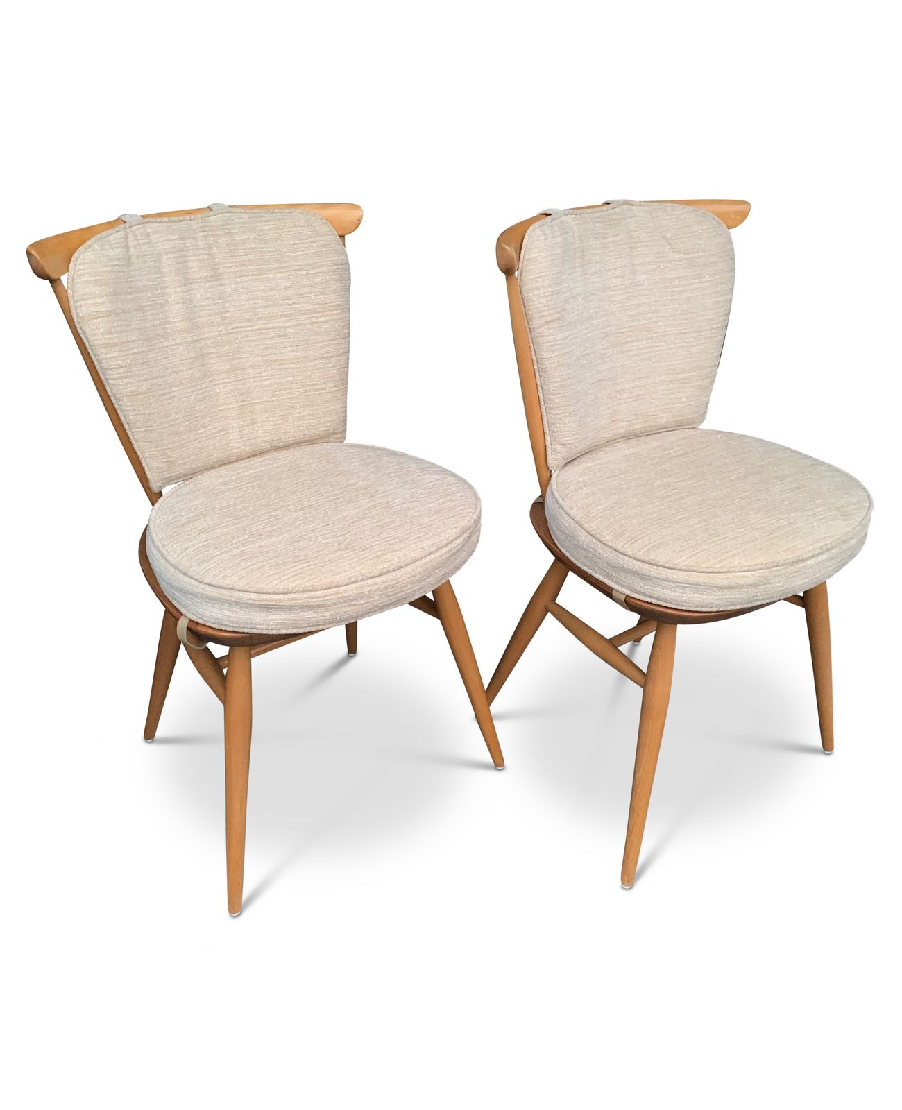 Ercol Windsor Bow Top Chair Model 449a Elm & Beech Blonde Wood Dining Chair Circa 1960's Made In England Two Chairs In Stock   Price Per Chair Ol photo Furniture