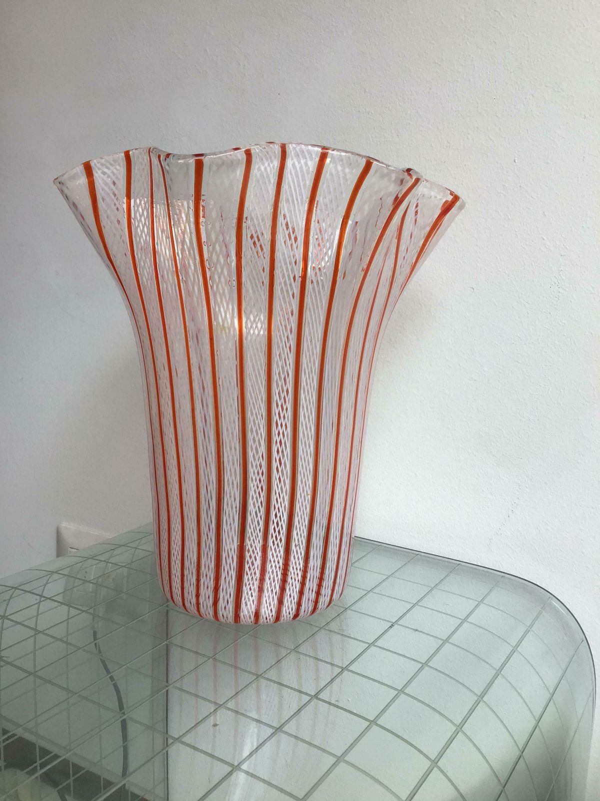 Venini Vase Filigrana Murano Glass, 1930, Italy photo vinterior