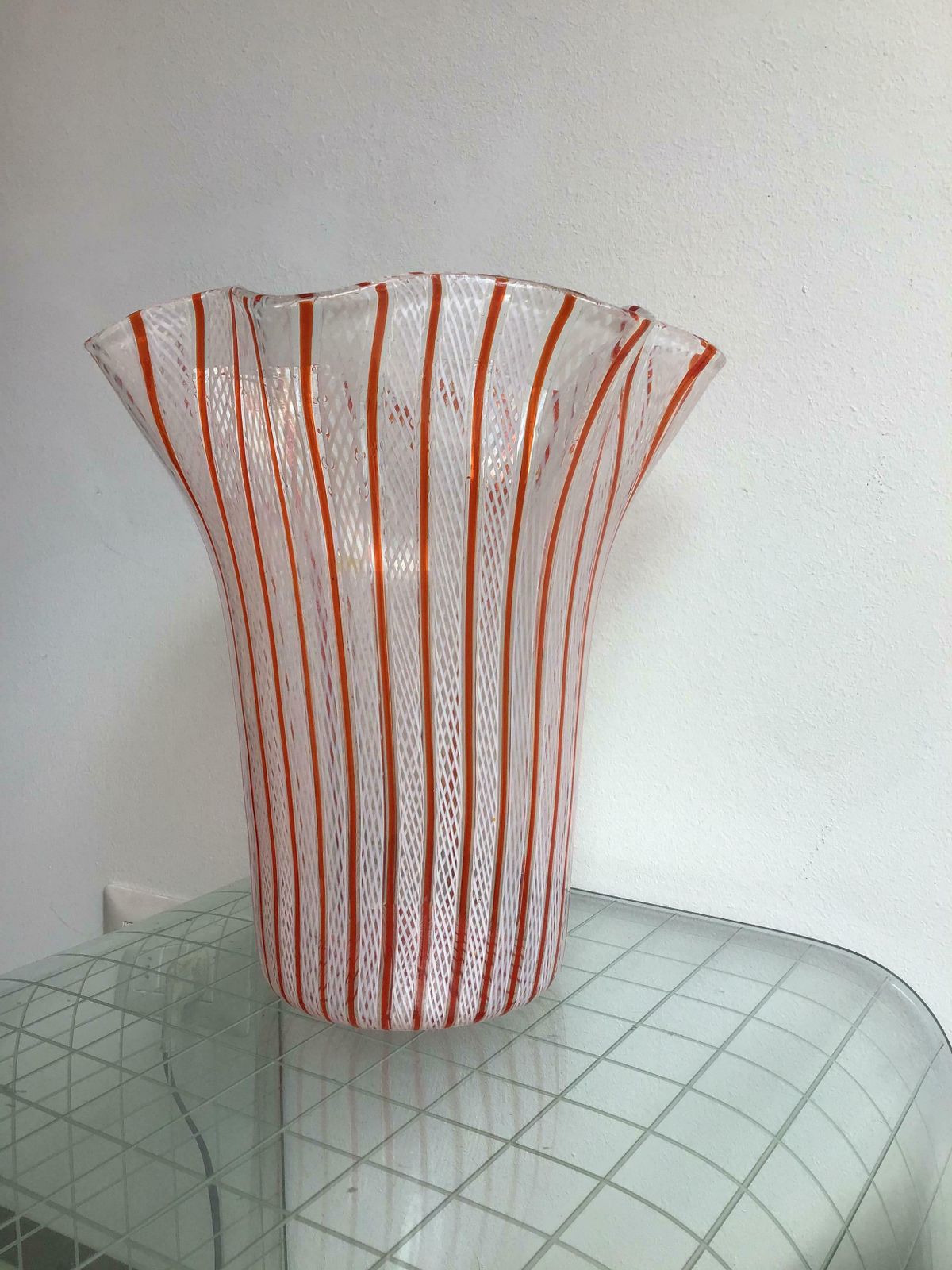 Venini Vase Filigrana Murano Glass, 1930, Italy photo buy