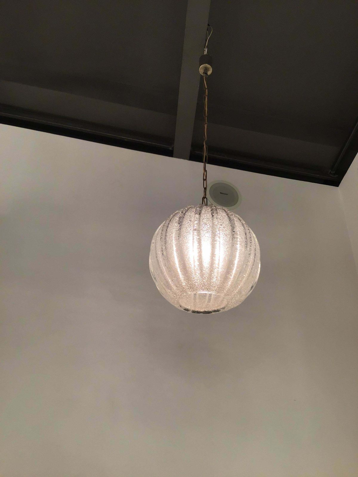 Seguso. N.14 Murano Glass Chandeliers ”Dew” 1940 Brass, Italy photo vintage