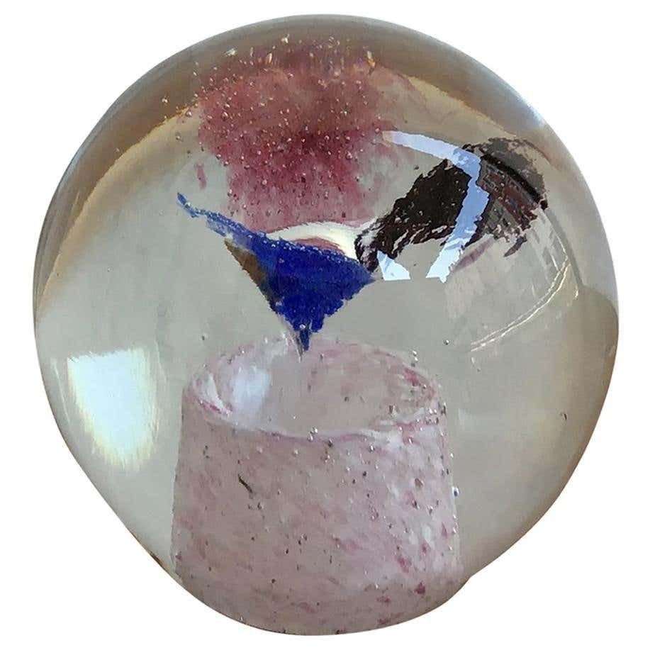 Seguso Paperweight Murano Glass 1950 Italy