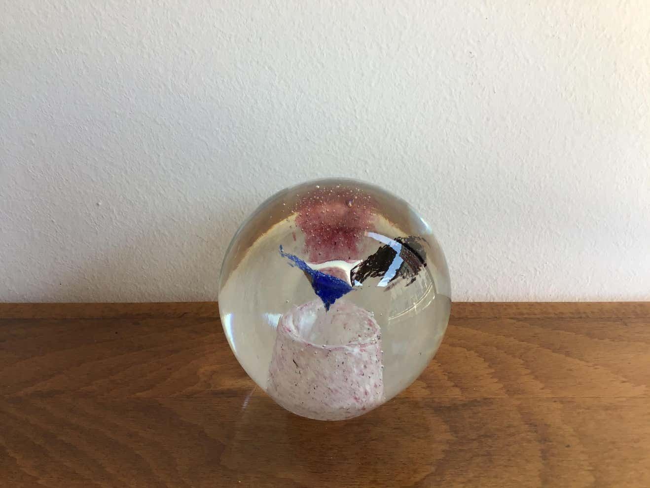 Seguso Paperweight Murano Glass 1950 Italy photo furniture