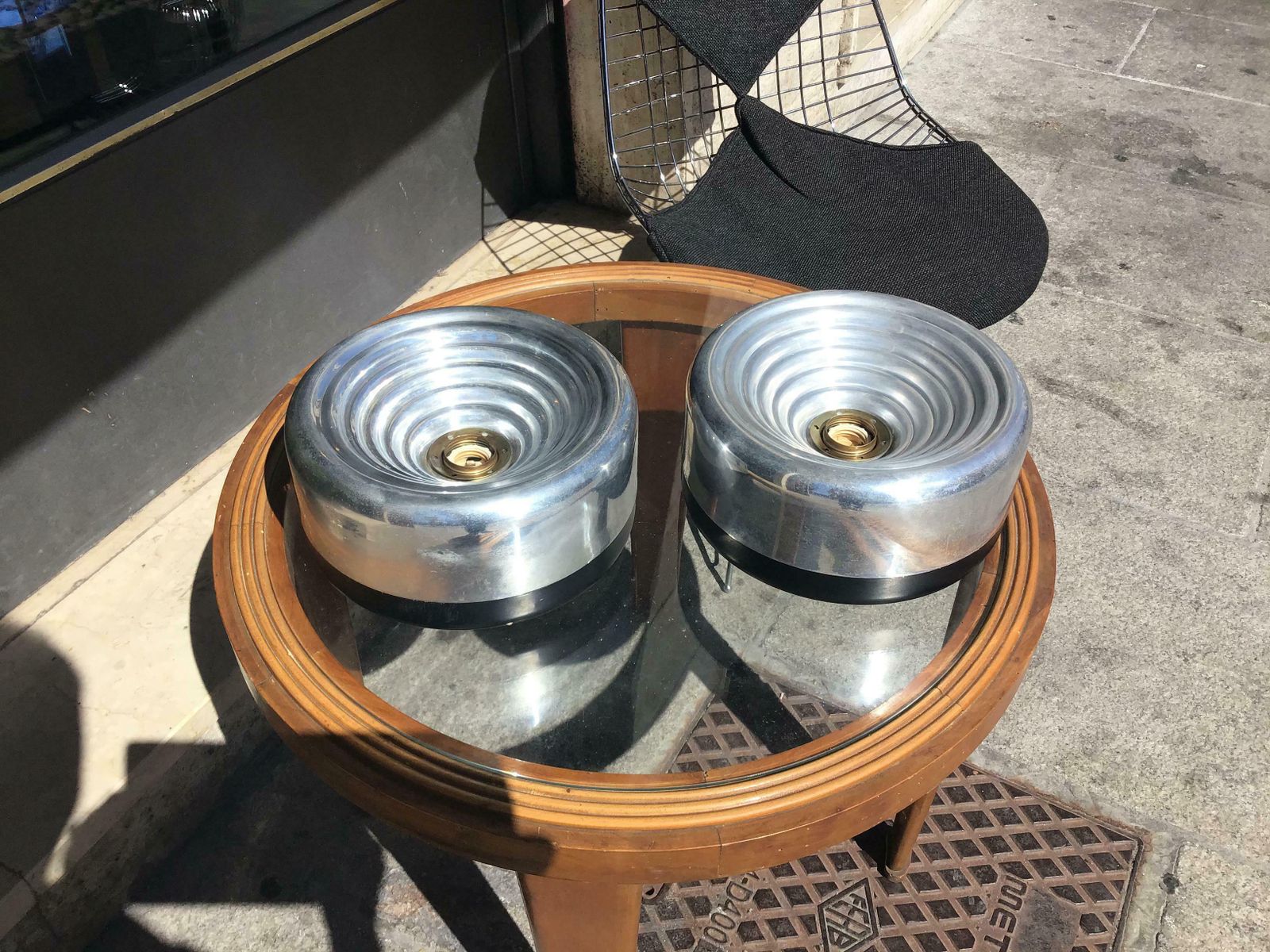photo for sale Flos Ceilling Lights Metal Crome Metal 1970 Italy