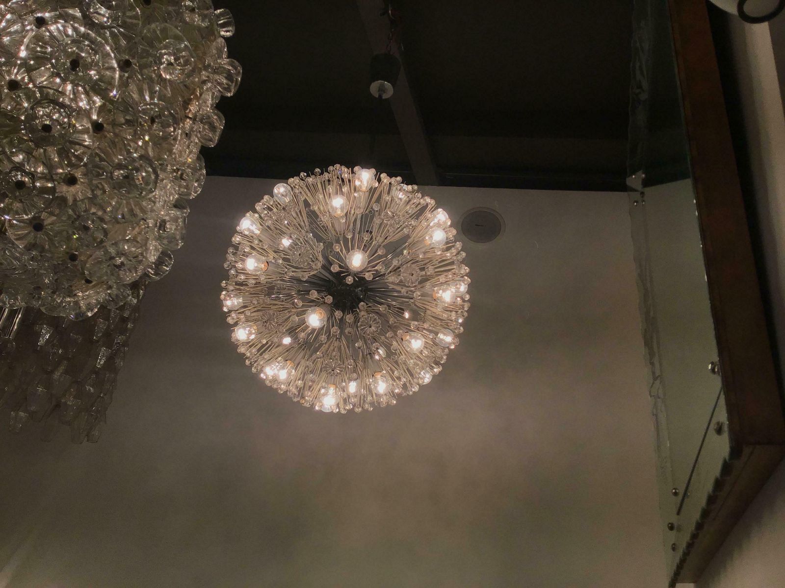 photo for sale Emil Stejnar Chandelier Sputnik 1955 Metal Iron Plexiglass Austria 33 Lights