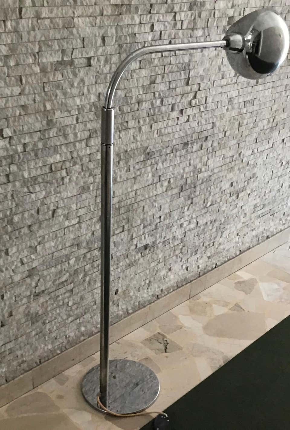 photo for sale Sergio Asti Candle Floor Lamp 1960 Metal Chrom Italy