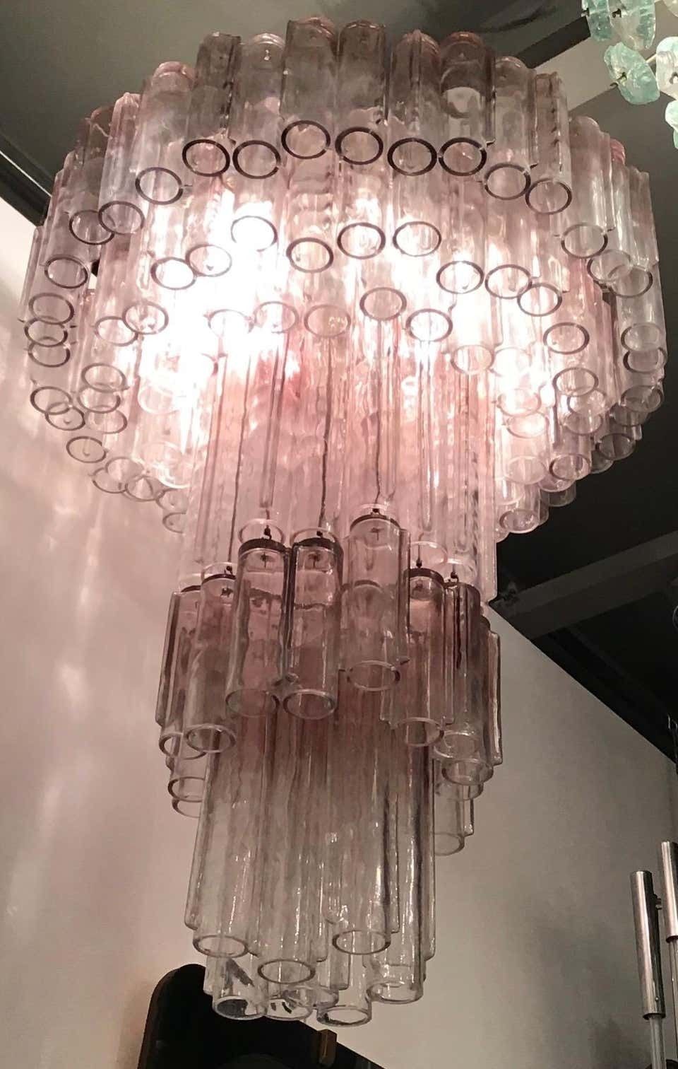 Venini Chandelier “Calza” Ludovico Diaz De Santillana Murano Glass, 1970, Italy photo vinterior