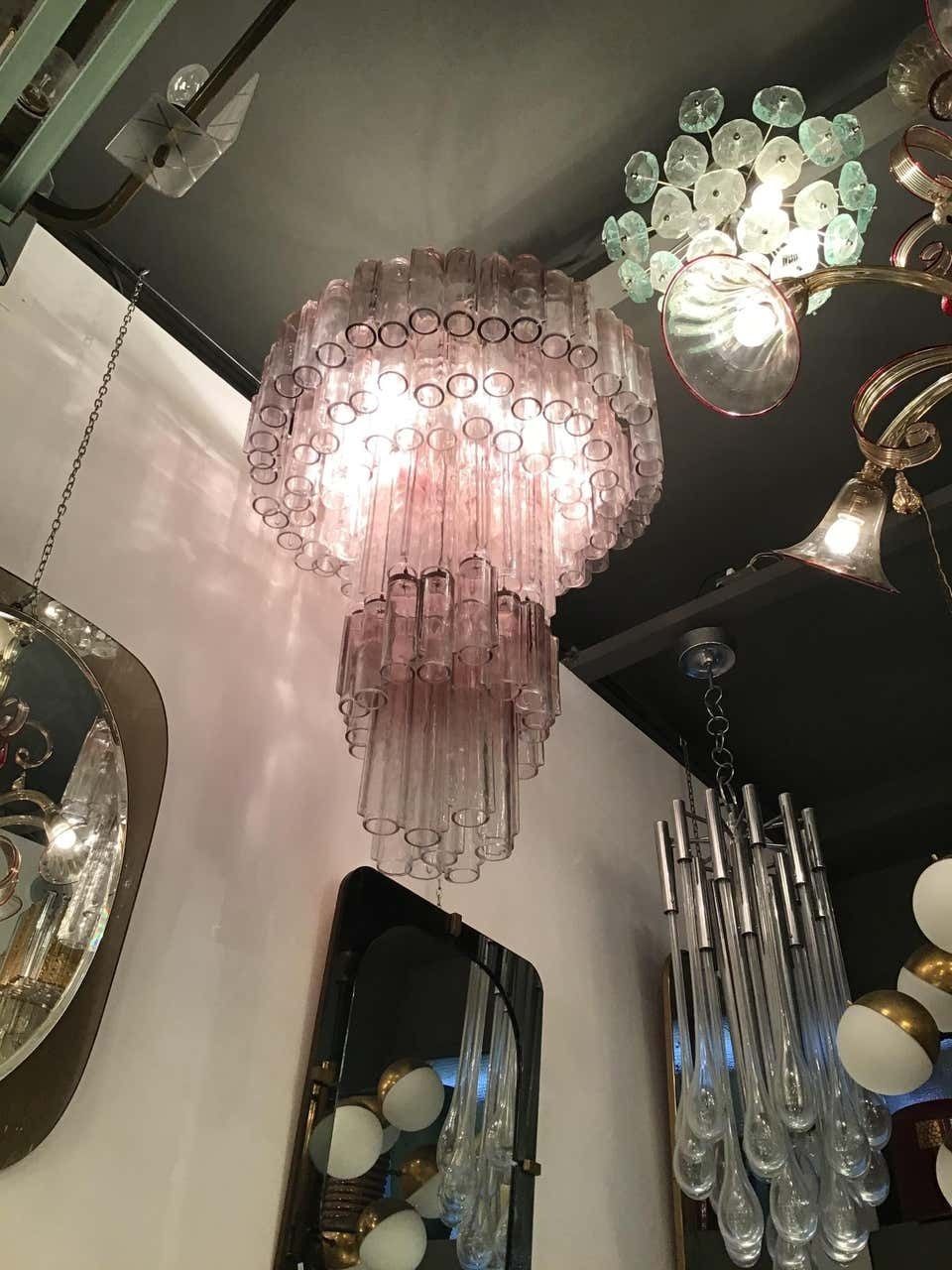 Venini Chandelier “Calza” Ludovico Diaz De Santillana Murano Glass, 1970, Italy photo buy