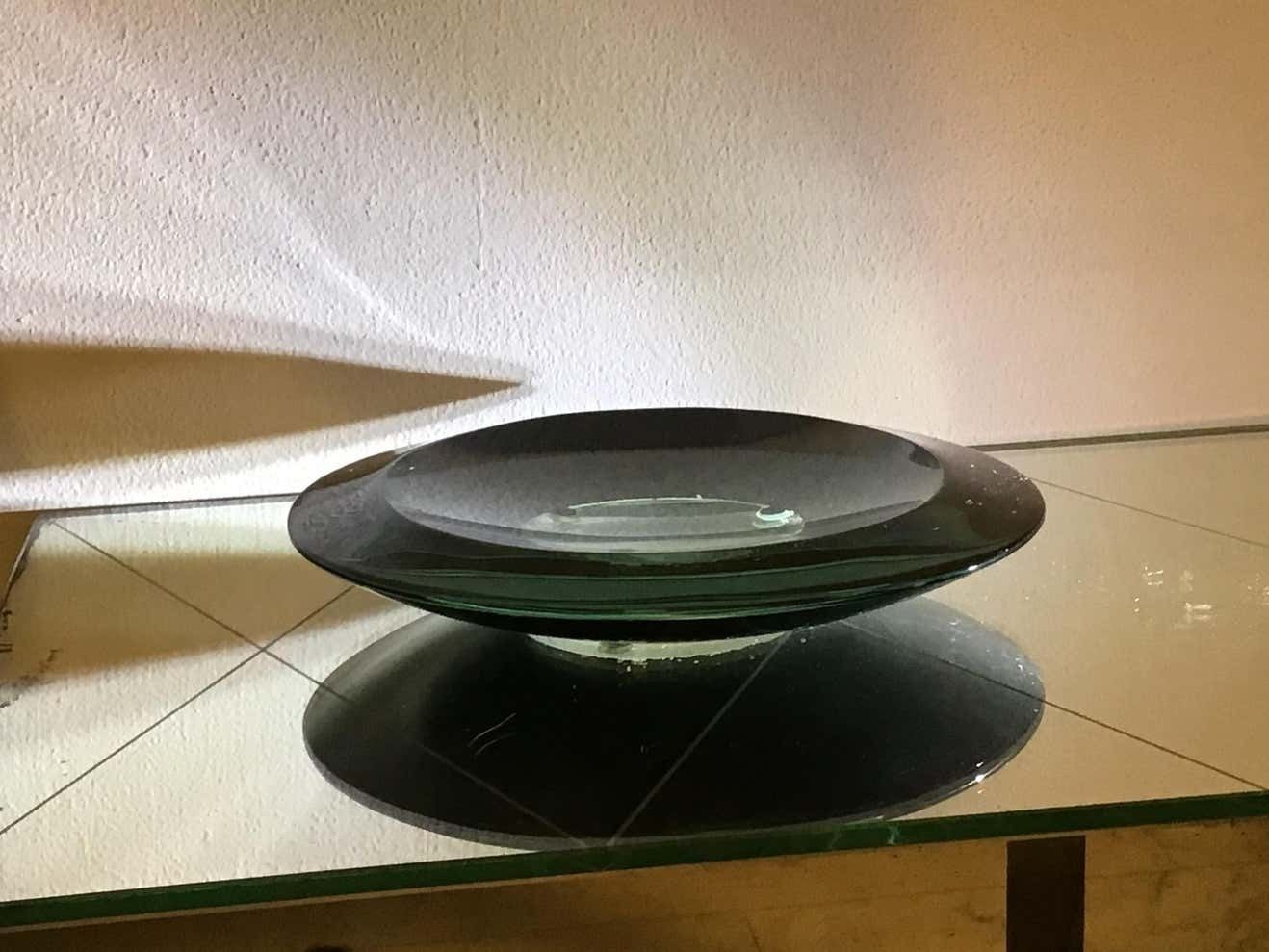 2264.0 Fontana Arte Coppa Cristallo Grosso Spessore Curvato, 1959, Italy photo
