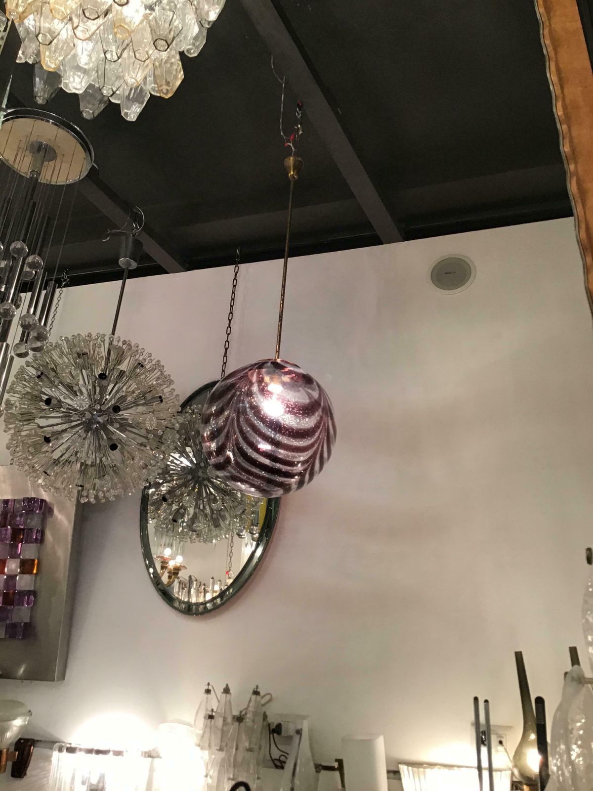 3079.0 Venini Chandelier Murano Glass Metal Brass1960 Italy photo
