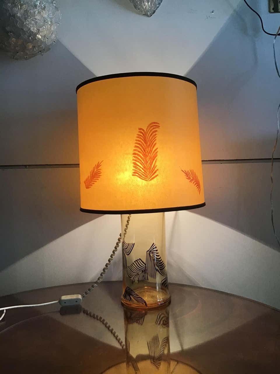 photo for sale La Murrina "Lino Tagliapietra" Table Lamp 1972 Murano Glass Brass, Italy