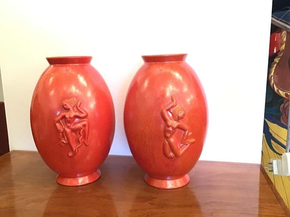 Laveno Angelo Biancini Maiolica Terracotta Vase, Italy, 1930 photo 3804.0