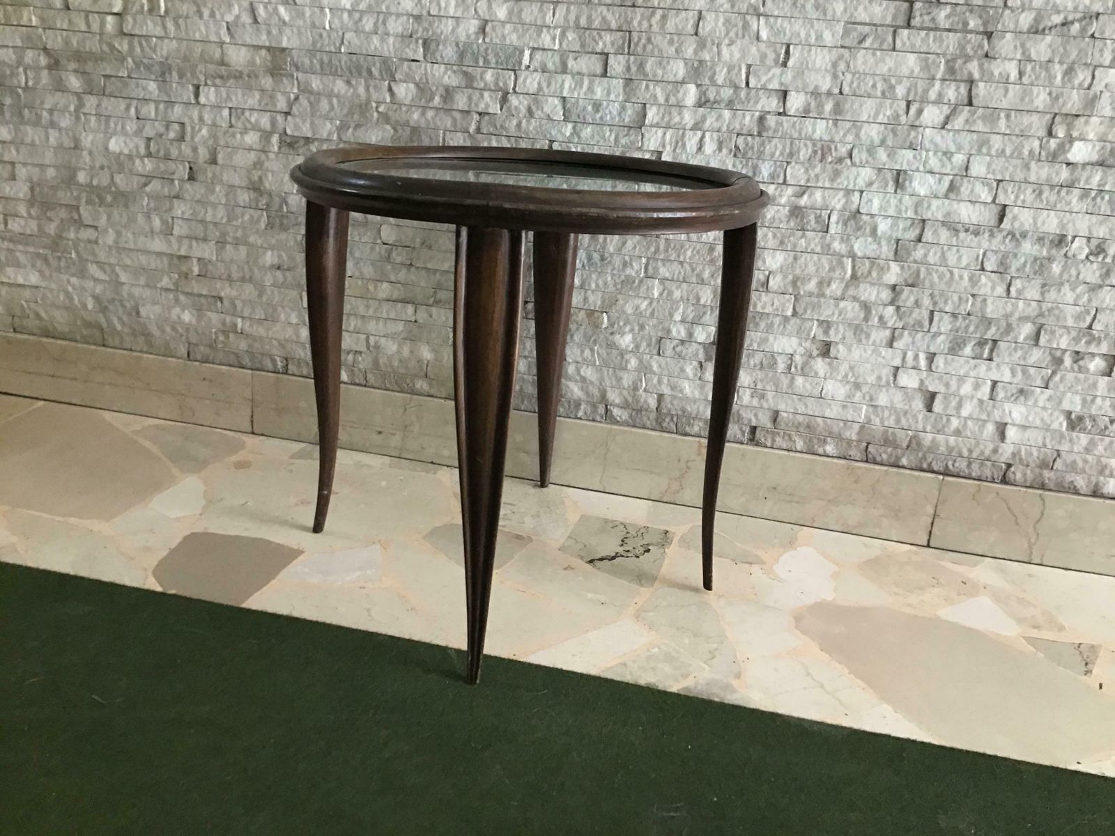 photo for sale Osvaldo Borsani Tea Table Wood Glass, 1940, Italy