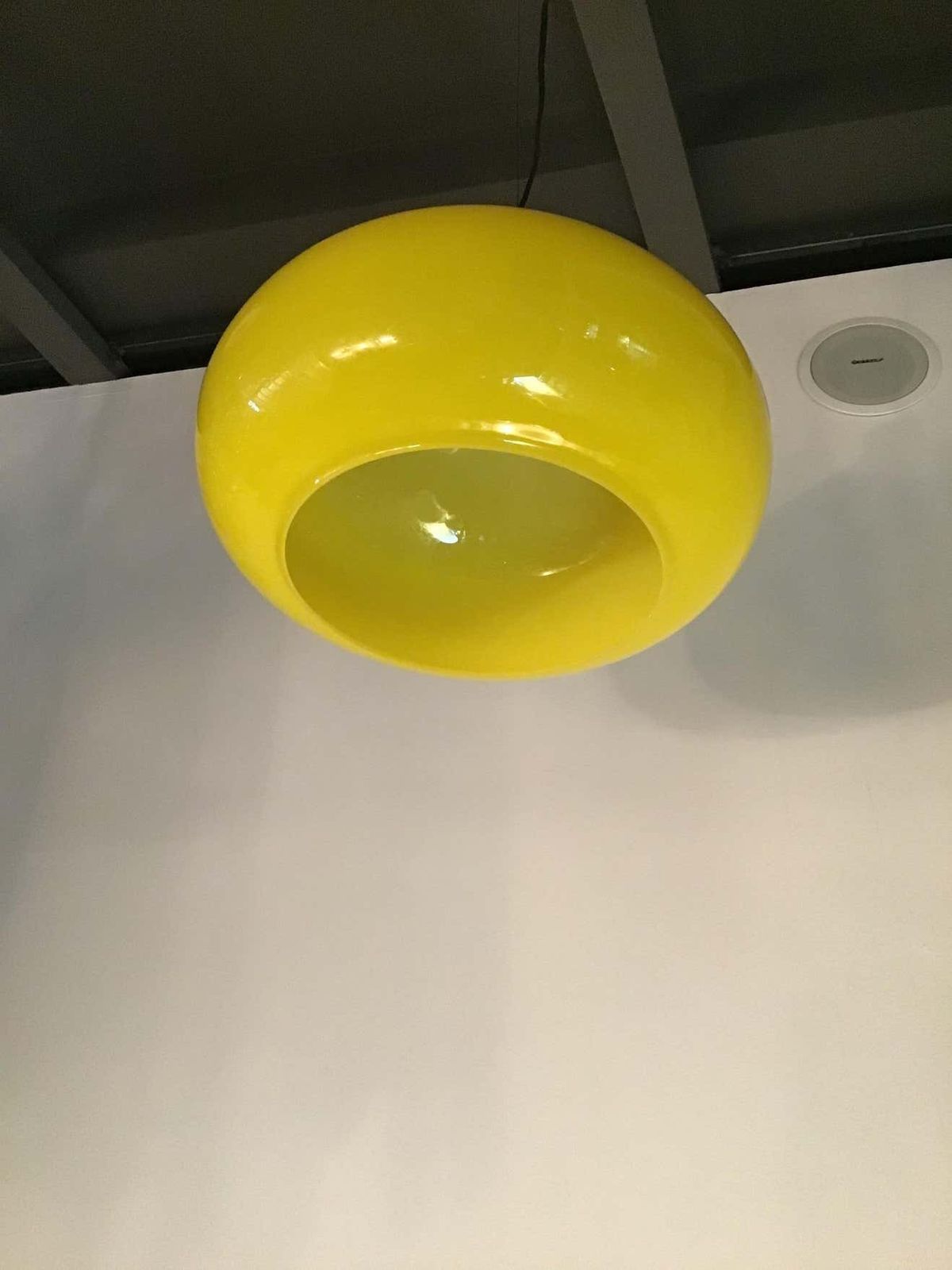 1540.0 Vistosi Chandelier 1965 Brass Yellow Glass, Italy photo