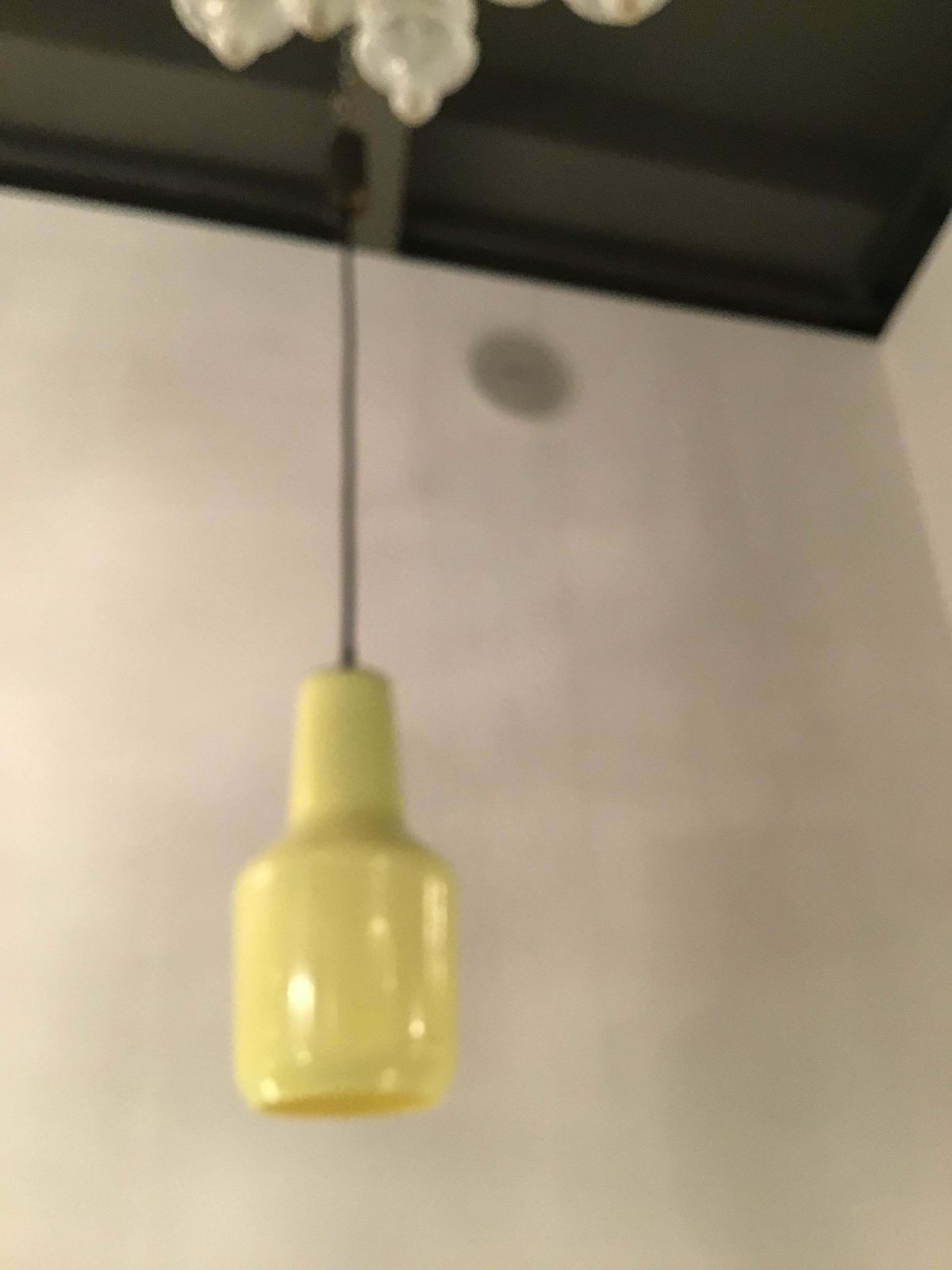 Venini Chandelier Yellow Glass Iron Brass, 1955, Italy photo Lighting