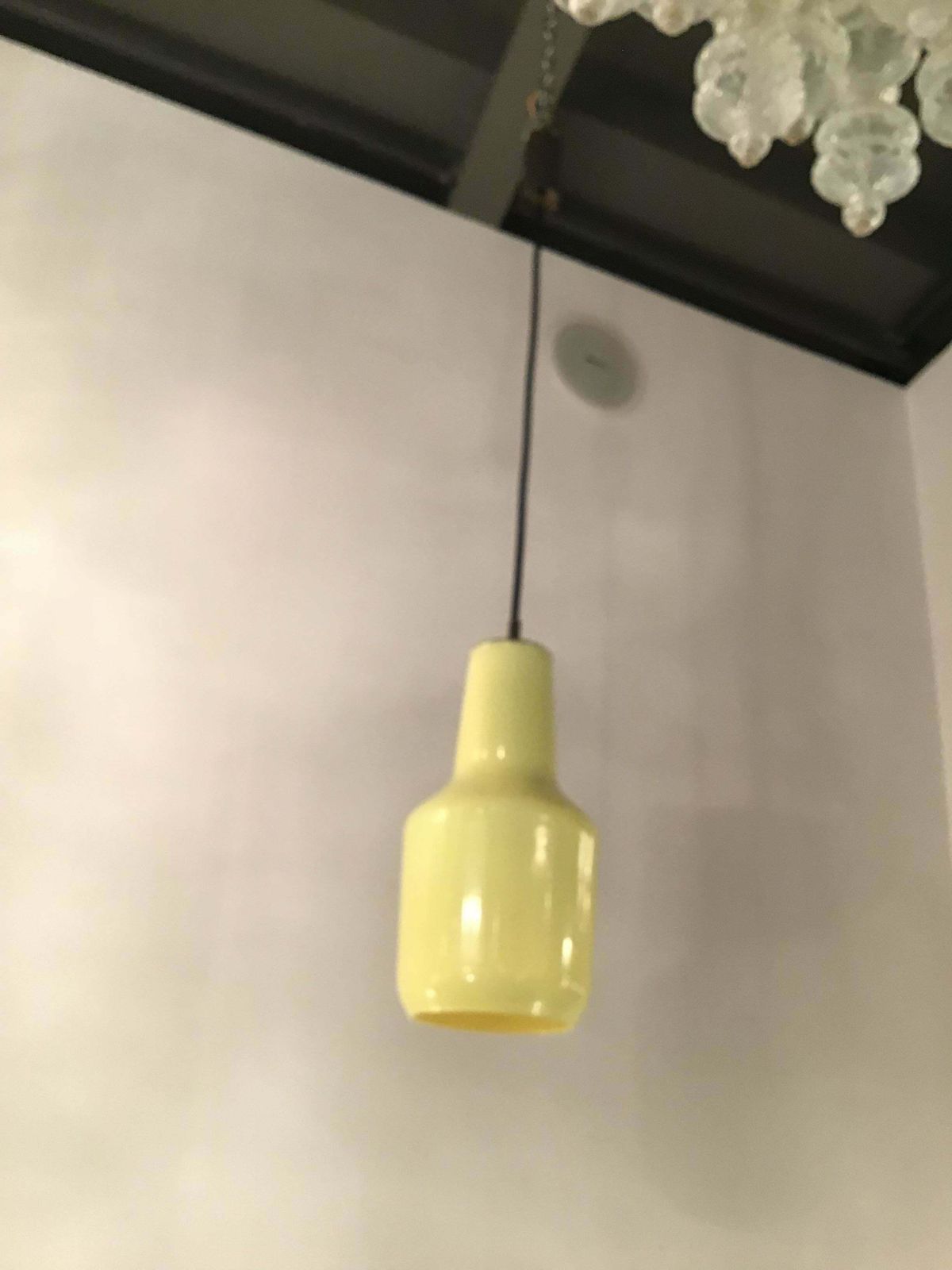 Venini Chandelier Yellow Glass Iron Brass, 1955, Italy photo 1359.0