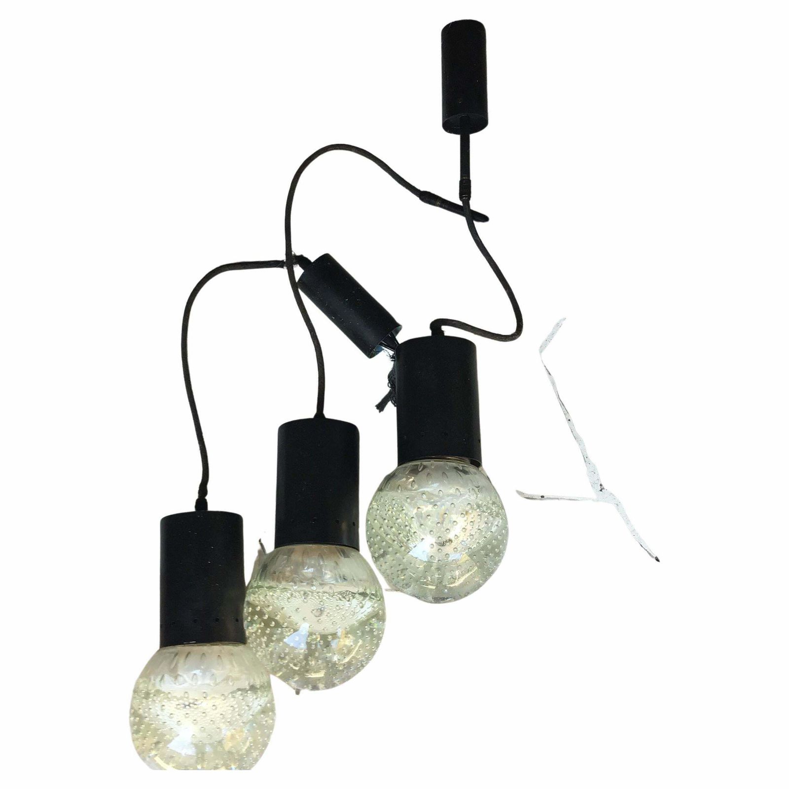 Seguso Chandelier Murano Glass Brass 1950 Italy