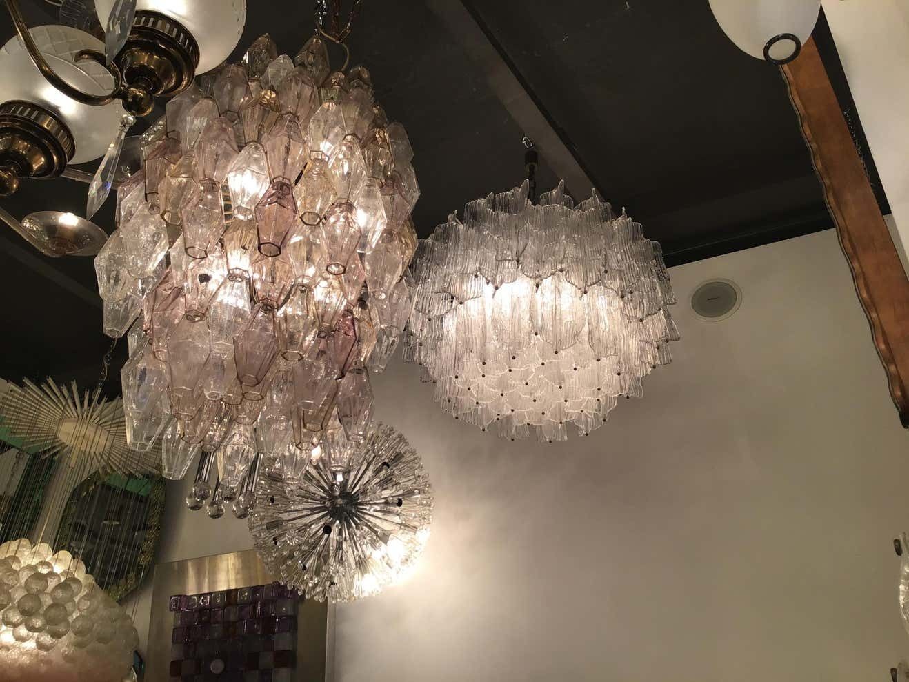 Venini Chandelier “Toni Zuccheri“ Murano Glass Metal Iron, 1950, Italy photo 11774.0