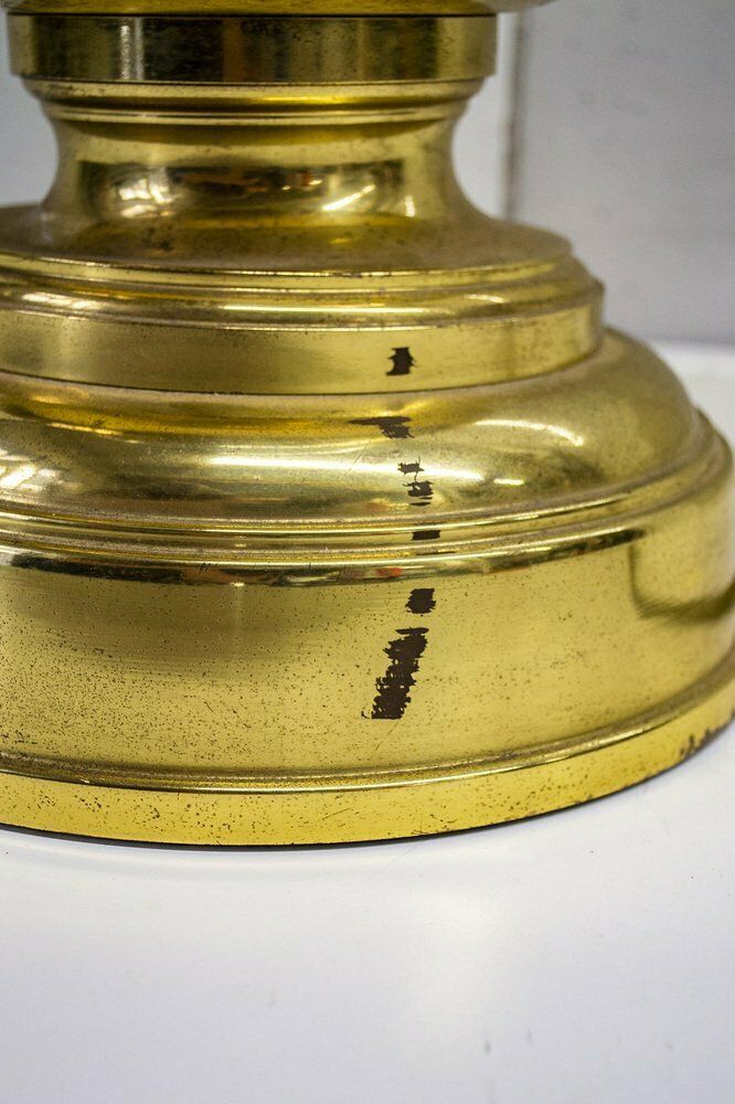 Table Lamp In Brass And Blown Glass By Luigi Caccia Dominioni, 1960s photo vintage