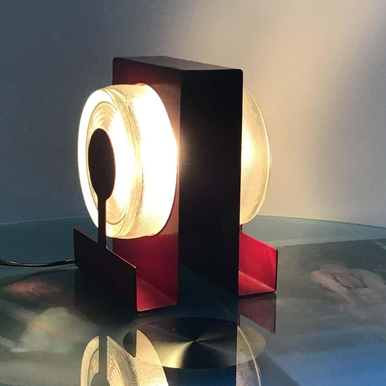 photo buy Fontana Arte Table Lamp “Yoyo” “ Eugenio Gentili Tedeschi” Glass Metal 1970 It