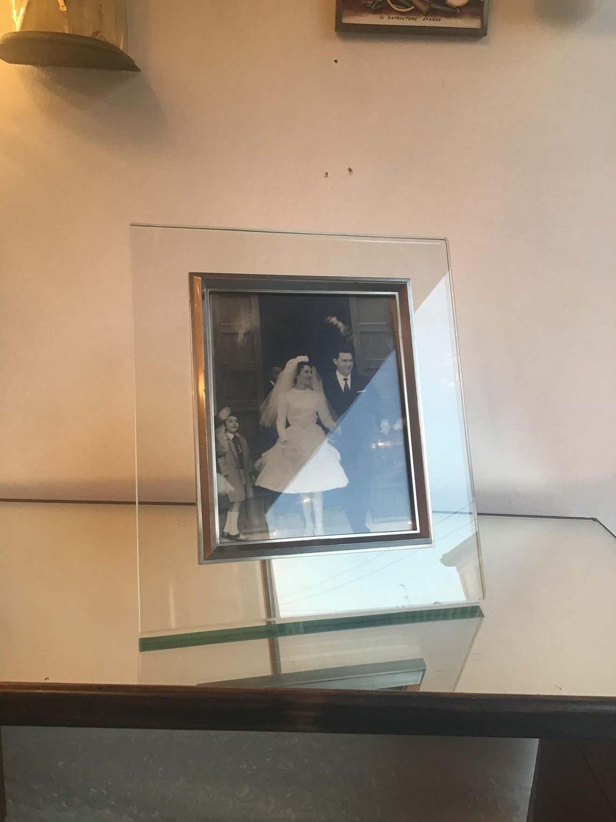 photo vinterior Fontana Arte Frame Glass Metal Crome 1960 Italy