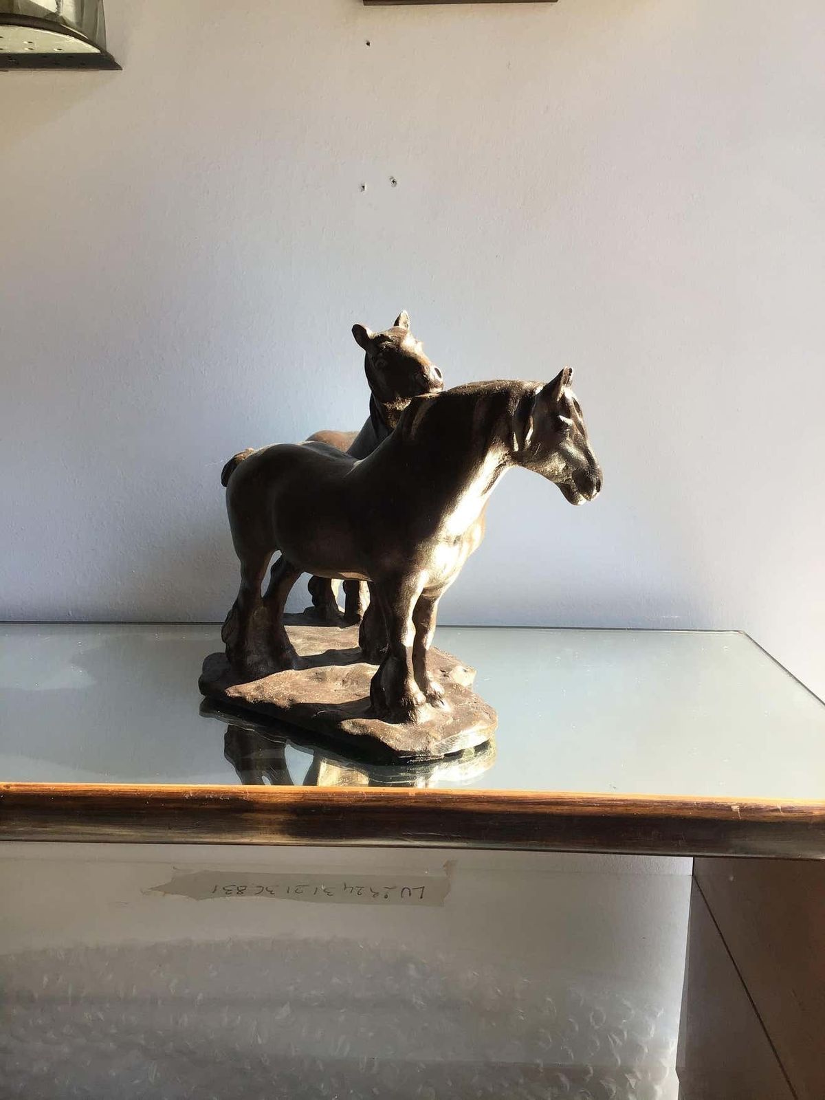 Guido Cacciapuoti Bronze Horses Couples 1940 Italy photo vintage