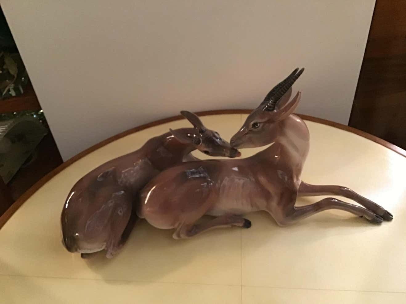 Ronzan Italian Ceramic “African Gazelles“, 1950 photo furniture