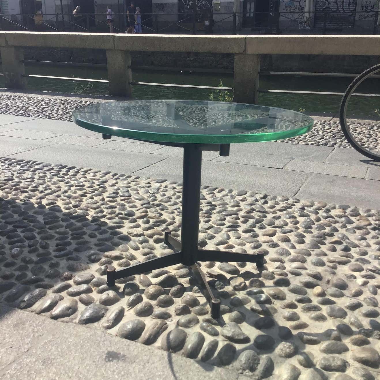 Luigi Caccia Dominioni Coffee Table Glass Iron, 1950, Italy photo 4076.0