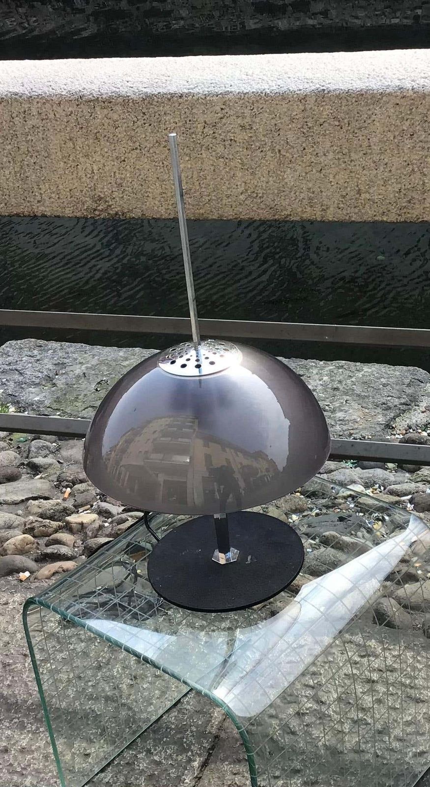 Gino Sarfatti “Arteluce” Table Lamp N584 Metal Crome Plexiglas, 1957, Italia photo furniture