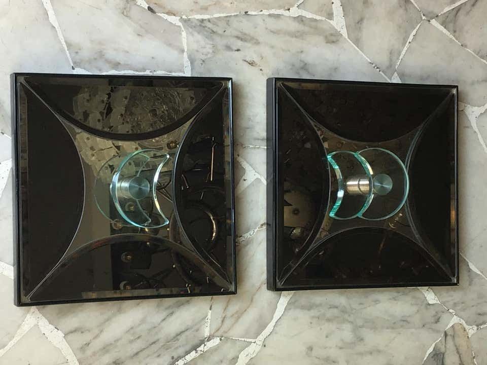 photo for sale Fontana Arte Coat Hanger For Entrance Or Bathroom Metal Crome Wood Glass 1970 It