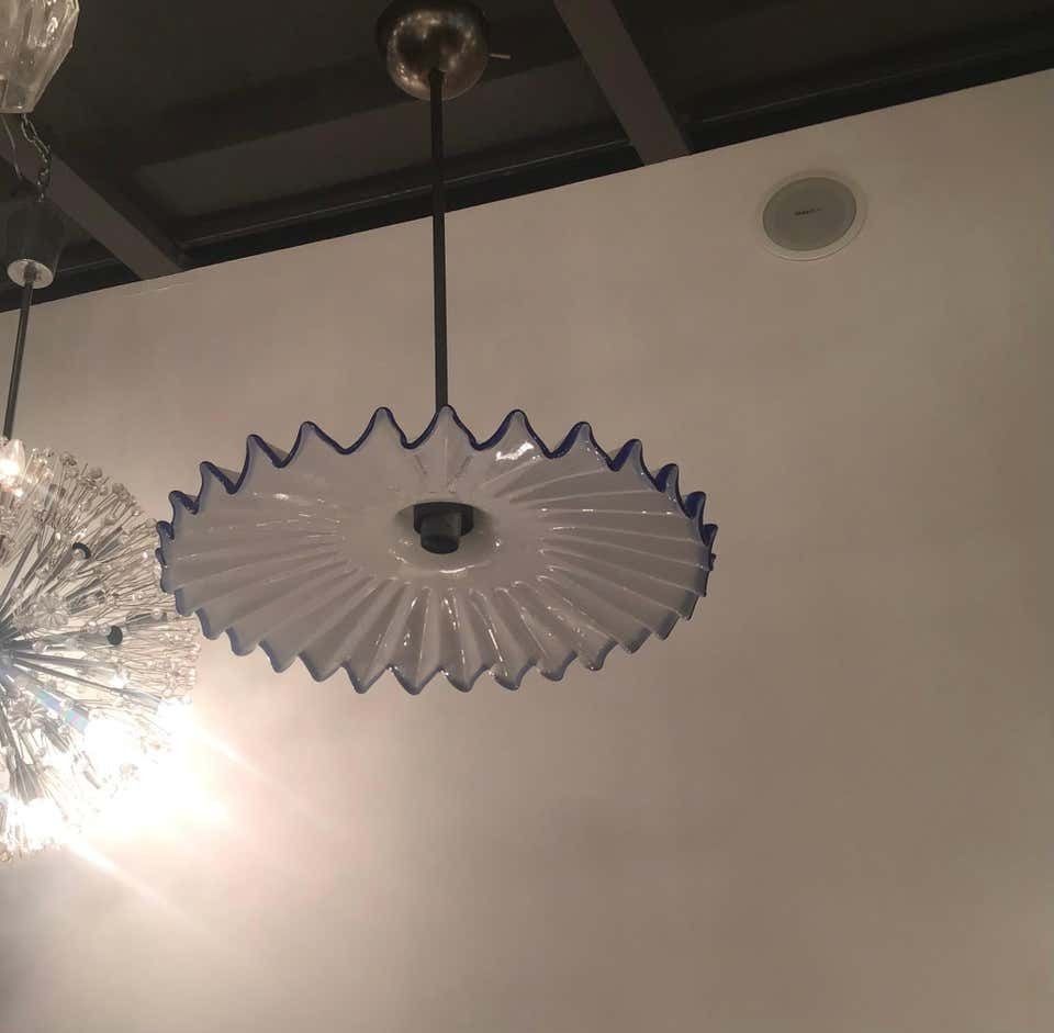 Venini “Toni Zuccheri “ Chandelier Murano Glass Metal Crome, 1960, Italy photo Lighting