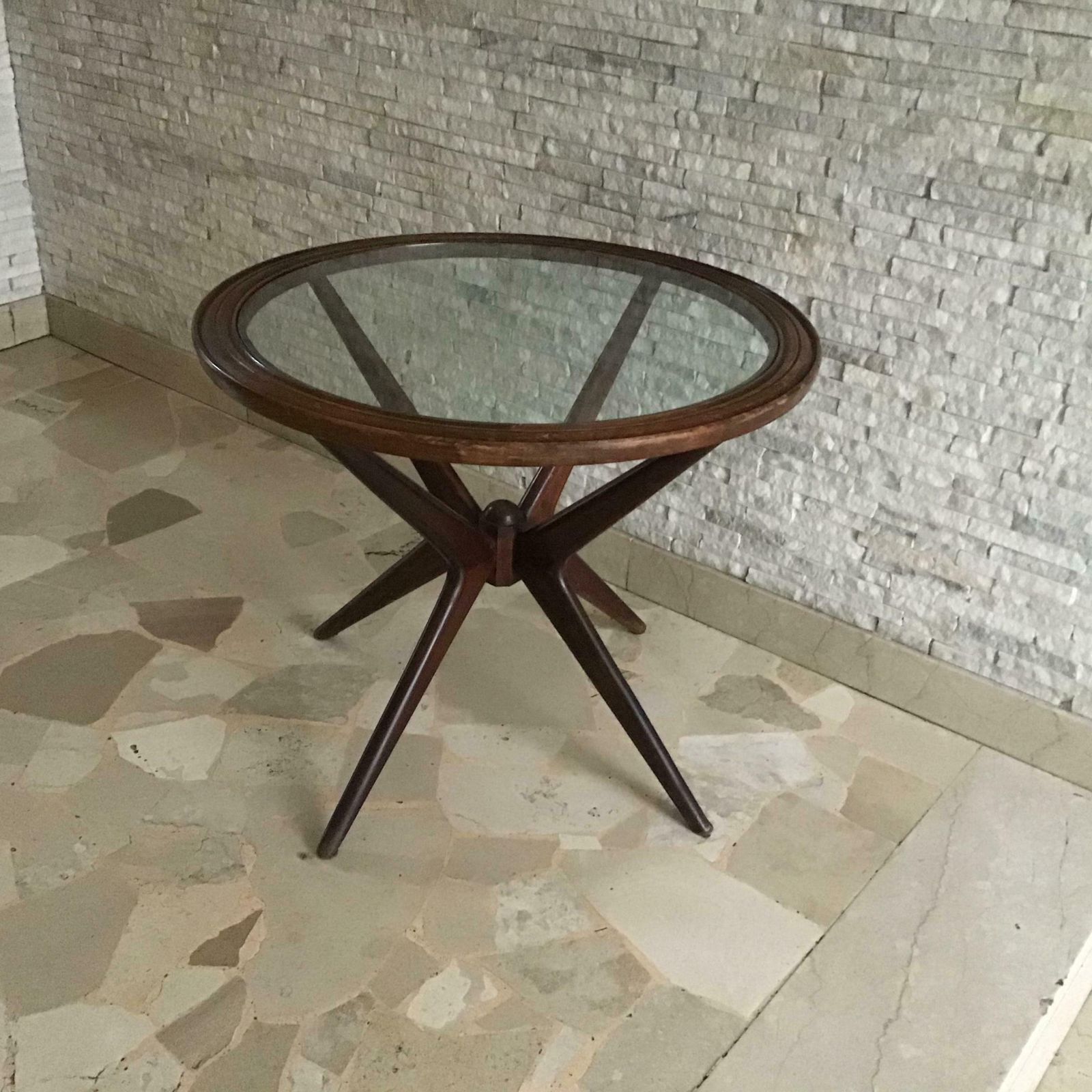 Ico Parisi Coffee Table Wood Glass, 1950, Italy photo furniture