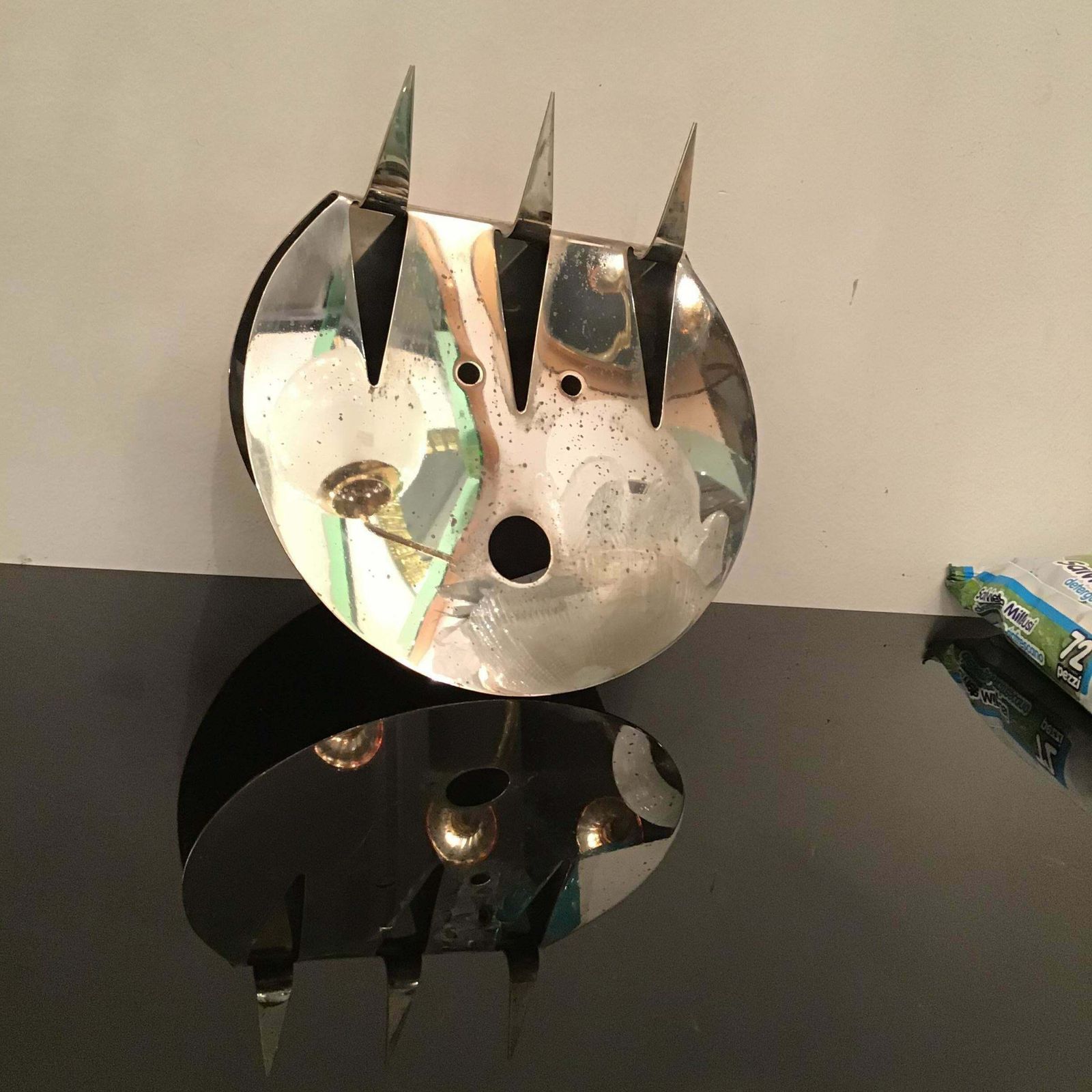 Gio Ponti “Sabattini “ La Luna Strega Silver Metal 1978 Italy photo 4347.0