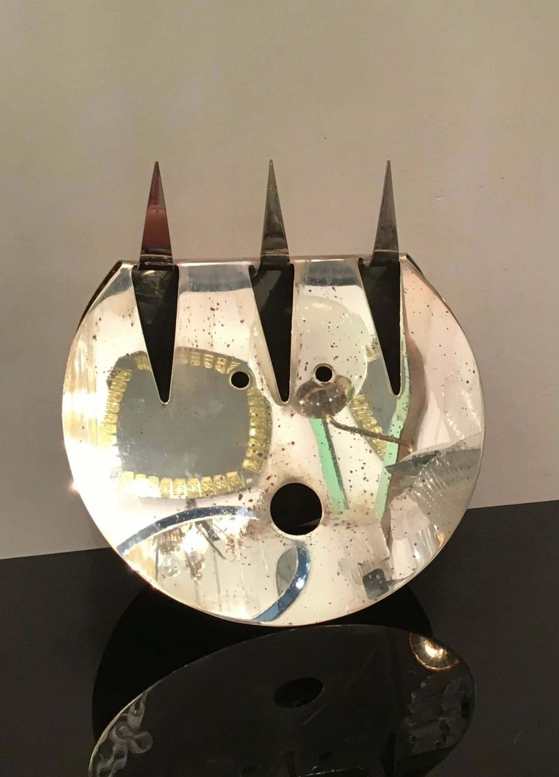 Gio Ponti “Sabattini “ La Luna Strega Silver Metal 1978 Italy photo vinterior