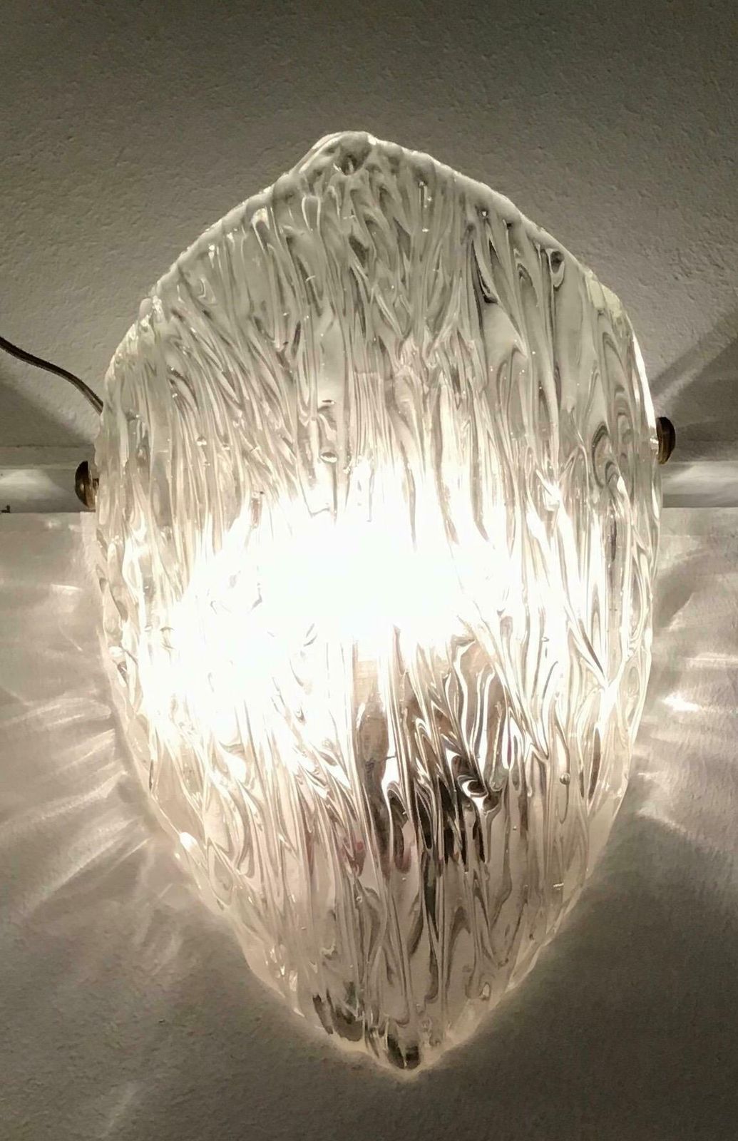 Venini Toni Zuccheri Sconces Murano Glass Brass 1952 Italy photo buy