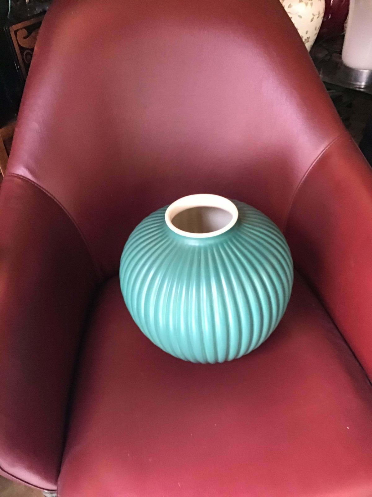 Richard Ginori Giovanni Gariboldi Vase Green Ceramic 1950 Italy photo 2442.0