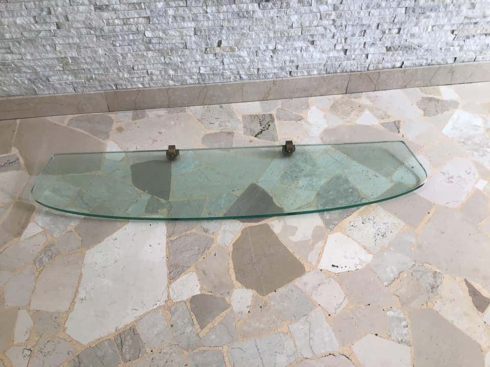 Fontana Arte Consolle Brass Glass, 1950, Italy photo vinterior