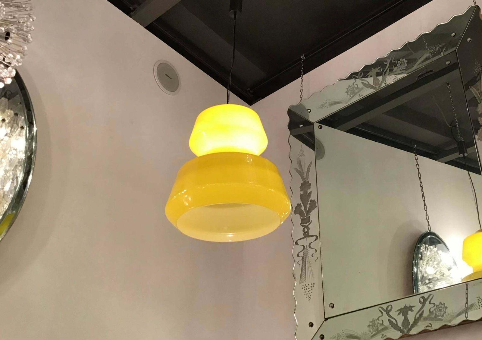 2622.0 Vistosi Chandelier Murano Glass Brass, 1965, Italy photo