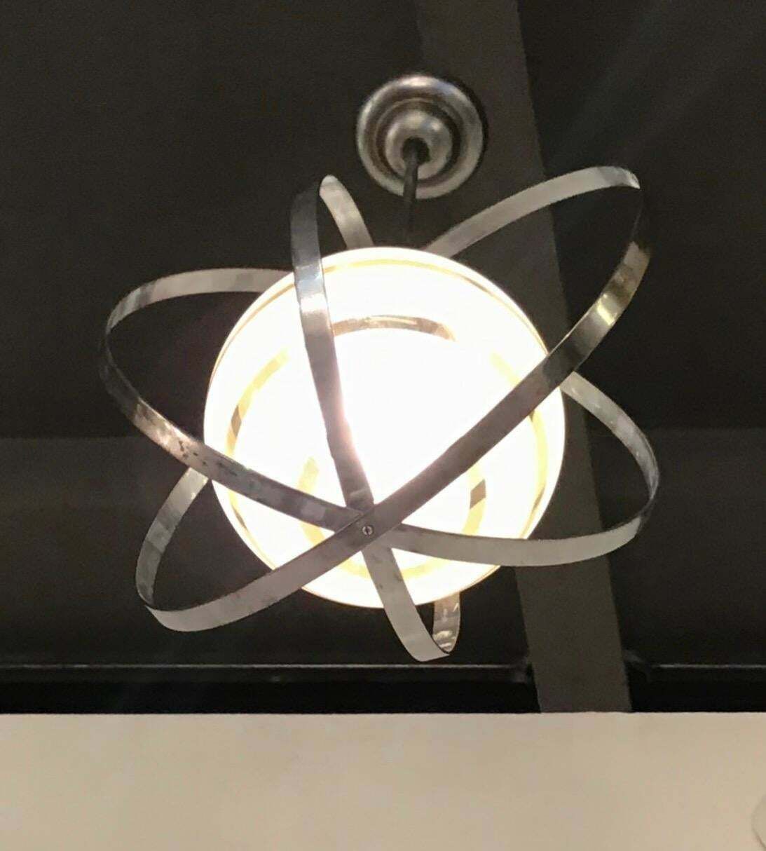 Venini Chandelier Glass Metal Crome, 1940, Italy photo furniture