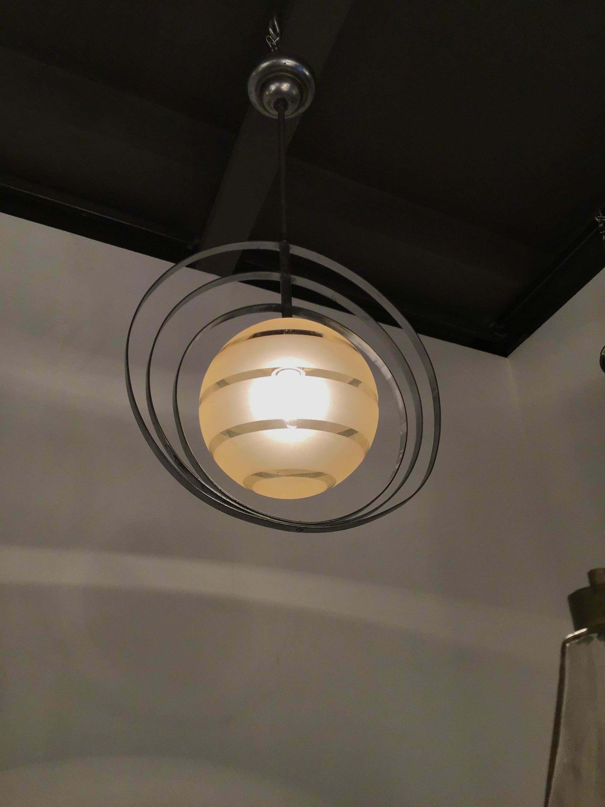 Venini Chandelier Glass Metal Crome, 1940, Italy photo vinterior