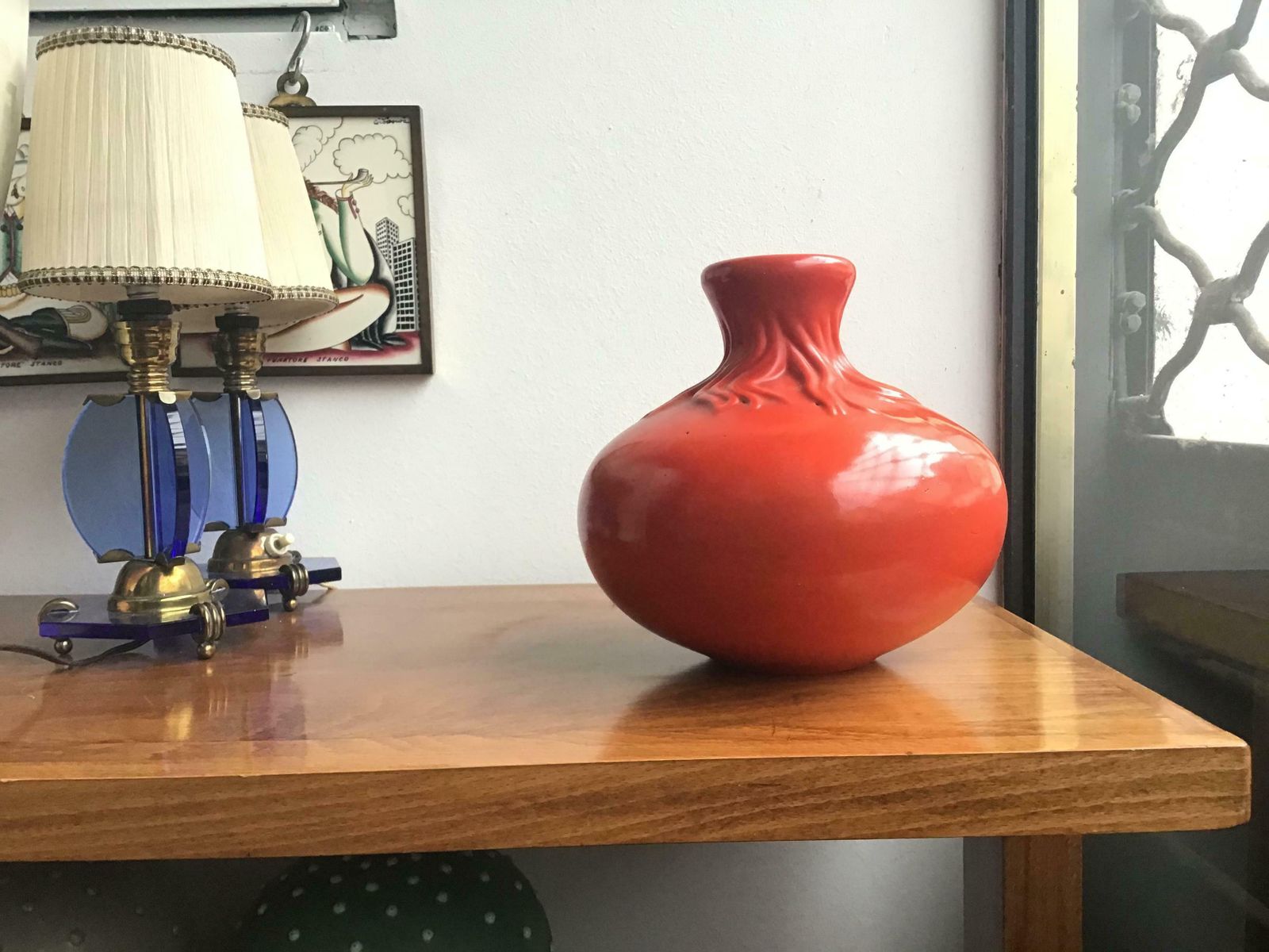 photo vinterior Richard Ginori Giovanni Gariboldi Red Ceramic, 1950, Italy